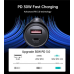 Автомобільний зарядний пристрій Choetech (1USB Type C; 1USB) 60W PD3.0 QC3.0 Black (TC0014)
