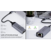 Мережевий адаптер REAL-EL CE-150 USB Type-C - RJ45 (M/F), 0.1 м, Black (EL123110004)