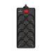 Фільтр живлення REAL-EL RS-8 Protect 1.8 м Black