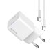 Мережевий зарядний пристрій ColorWay GaN Mini 30W PD Port PPS USB-C White (CW-CHS054PDC-WT) + кабель USB Type-C