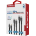 Комплект кабелів Promate USB Type-C - Lightning (M/M), 3A, 27W, 0.3 м, 1.2 м, 2 м Black (cablekit-ci)