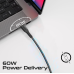 Комплект кабелів Promate USB Type-C - USB Type-C (M/M), 3A, 60W, 0.3 м, 1.2 м, 2 м Black (cablekit-cc.black)