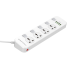 Фільтр живлення ProLogix Premium (PR-SC4408W) 2.5 кВт, 4 розетки, 4 USB, 2 м, з вимикачами, білий