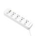 Фільтр живлення ProLogix Premium (PR-SC4408W) 2.5 кВт, 4 розетки, 4 USB, 2 м, з вимикачами, білий