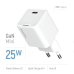 Мережевий зарядний пристрій ColorWay GaN Mini 25W PD Port PPS USB-C White (CW-CHS052PD-WT)