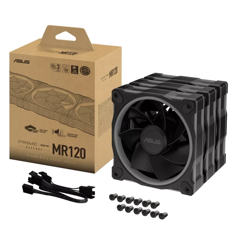 Вентилятор Asus Prime MR120 ARGB Reverse Black 3in1 (90DA00I0-B09020)