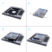Адаптер Grand-X HDD 2.5“ у відсік приводу ноутбука SATA/SATA3 Slim 9,5mm (HDC-24C)