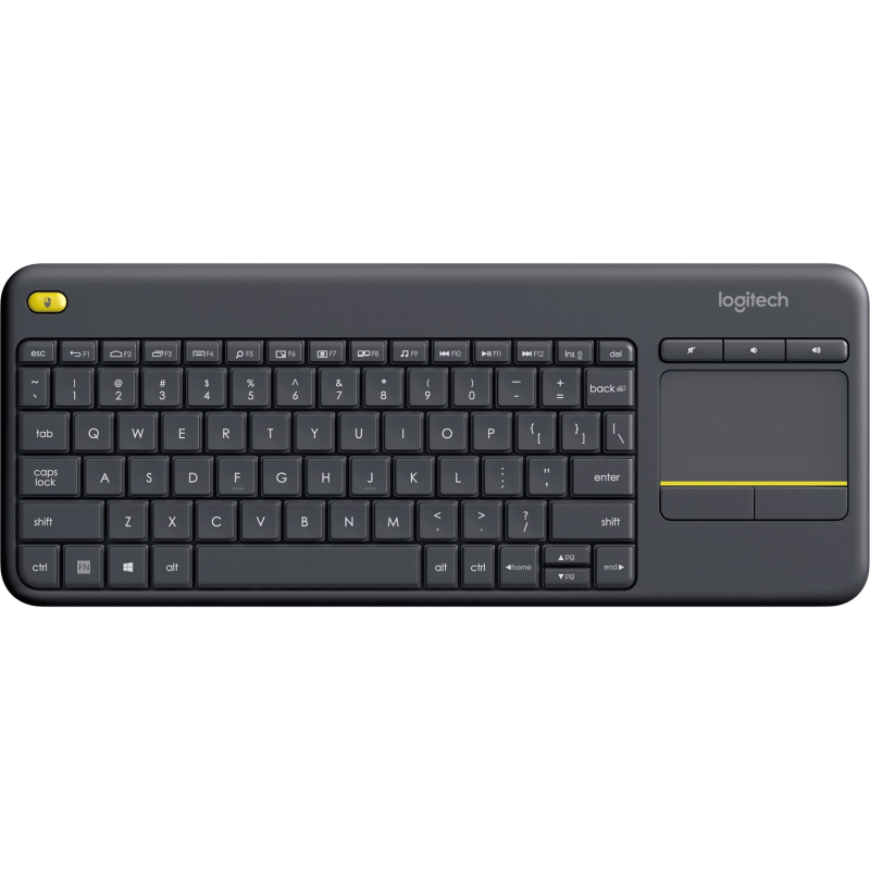 Клавіатура бездротова Logitech K400 Plus Black (920-007145)