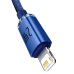 Кабель Baseus Crystal Shine USB - Lightning (M/M), 2.4A, 2 м Blue (CAJY000103)