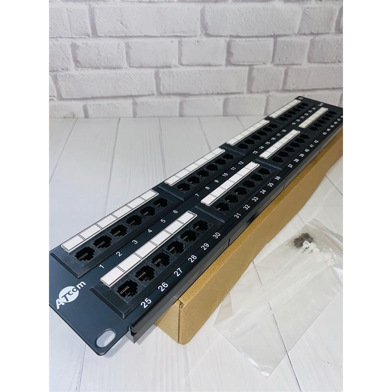 Патч-панель ATcom P6048 19“ 48хRJ-45 UTP 2U cat.6