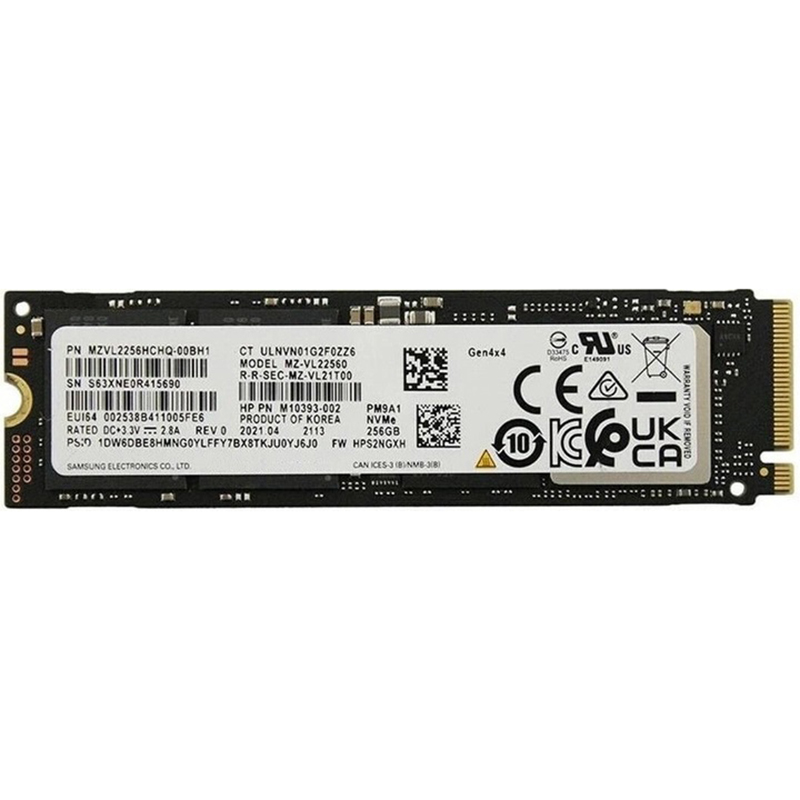 Накопичувач SSD 256GB Samsung PM9A1 M.2 2280 PCIe 4.0 x4 V-NAND 3bit MLC (MZ-VL22560_OEM) OEM
