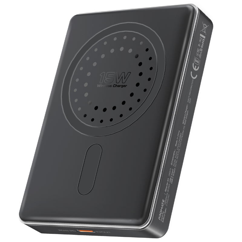Універсальна мобільна батарея Promate Blade-10 MagSafe 10000mAh 20W Black