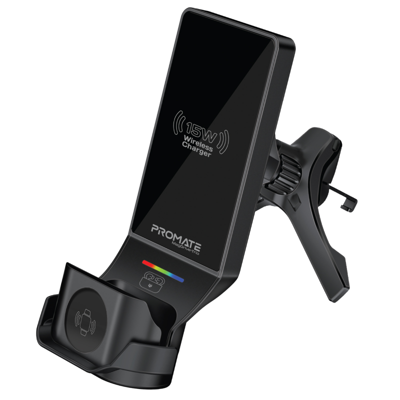 Бездротовий зарядний пристрій Promate MagDrive-Trio MagSafe Black