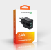 Мережевий зарядний пристрій Grand-X CH-15B (2xUSB 2.4A) Black