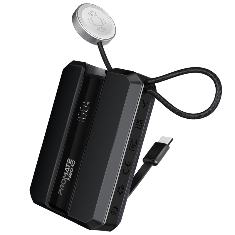 Універсальна мобільна батарея Promate Neo-10 10000mAh 30W Black
