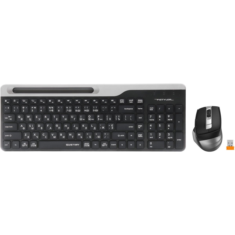 Комплект (клавіатура, миша) бездротовий A4Tech FB2535CS Smoky Grey