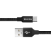 Кабель ColorWay USB - USB-Type-C (M/M) 2.4А, 0.25 м, Black (CW-CBUC048-BK)