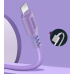 Кабель ColorWay USB - Lightning (M/M), soft silicone, 2.4 А, 1 м, Purple (CW-CBUL044-PU)