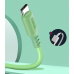 Кабель ColorWay USB - USB Type-C (M/M), soft silicone, 2.4 А, 1 м, Green (CW-CBUC042-GR)
