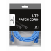 Патч-корд UTP Cablexpert (PP6U-3M/B) cat.6, літий, 50u штекер із засувкою, 3 м, синій