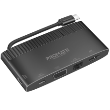 USB-хаб Promate MediaHub-C6 USB Type-C 6-в-1 Black
