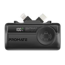 Універсальна мобільна батарея Promate PowerUp-Trio 5000mAh 20W Black