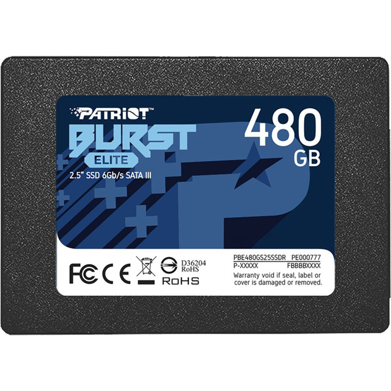 Накопичувач SSD 480GB Patriot Burst Elite 2.5“ SATAIII TLC (PBE480GS25SSDR)