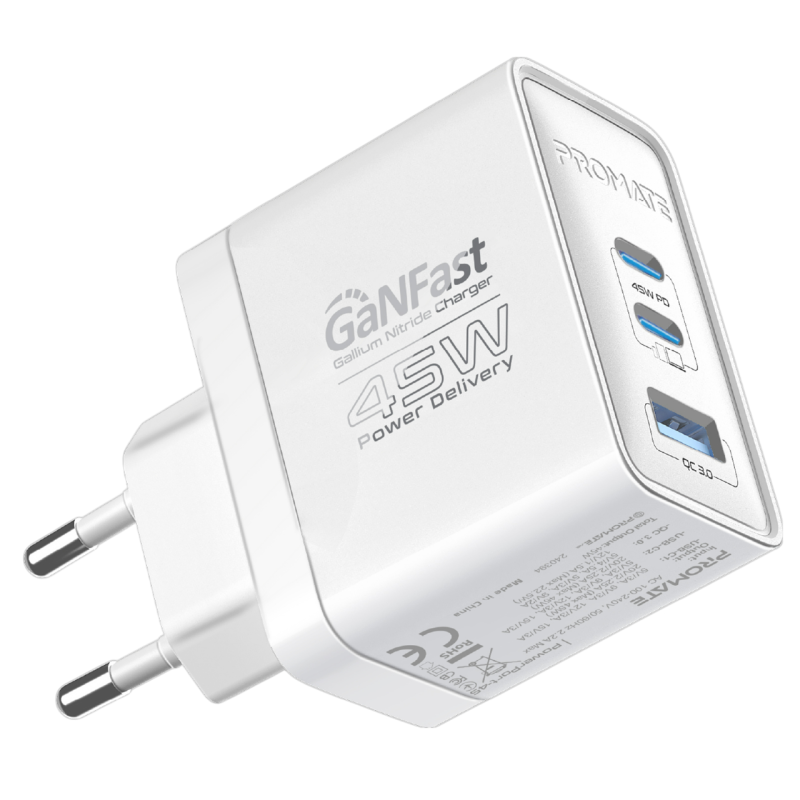 Зарядний пристрій Promate PowerPort 45W White