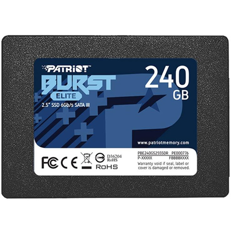 Накопичувач SSD 240GB Patriot Burst Elite 2.5“ SATAIII TLC (PBE240GS25SSDR)
