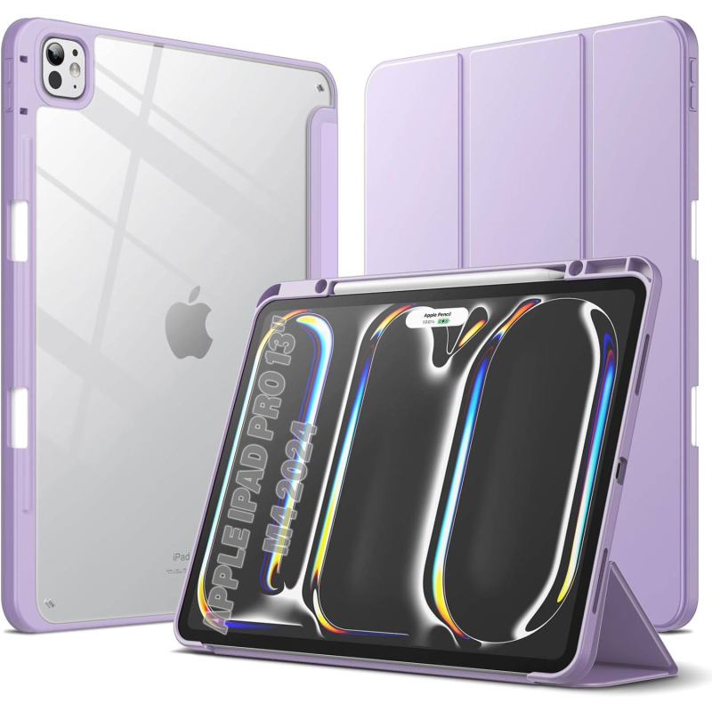 Чохол-книжка BeCover Soft Edge TPU з кріпленням Apple Pencil для Apple iPad Pro 13“ M4 2024 Purple (711719)