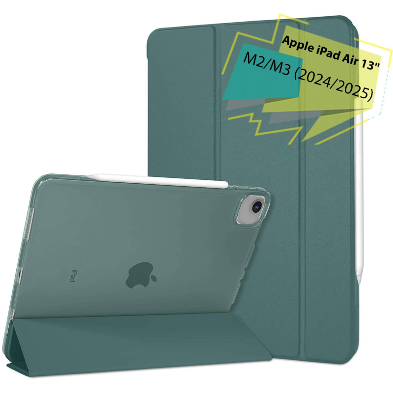 Чохол-книжка BeCover Tri Fold Hard для Apple iPad Air 13“ M2 2024 Dark Green (711723)