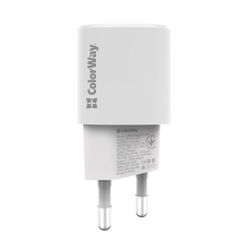 Мережевий зарядний пристрій ColorWay GaN PD Port USB PPS (Type-C PD + USB QC3.0) (33W) White (CW-CHS043PD-WT)