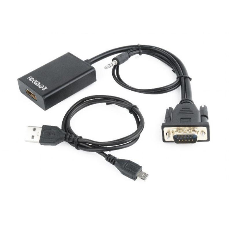 Адаптер Cablexpert HDMI - VGA (F/M), 0.15 м, Black (A-VGA-HDMI-01)
