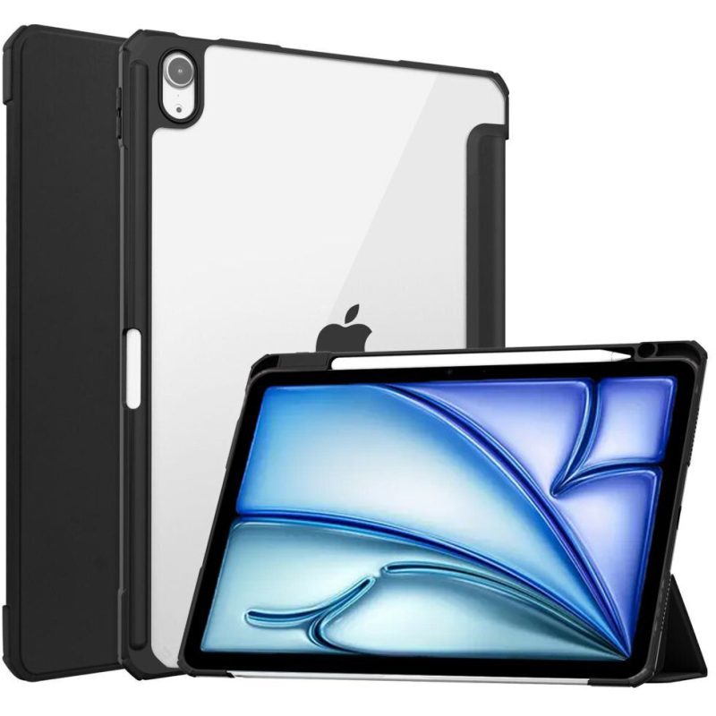 Чохол-книжка BeCover Soft Edge TPU з кріпленням Apple Pencil для Apple iPad Air 11 M2 2024 11“ Black (711702)