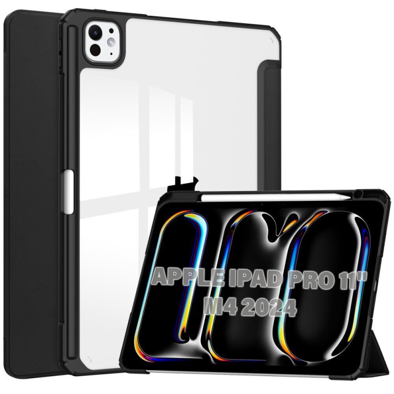 Чохол-книжка BeCover Soft Edge TPU з кріпленням Apple Pencil для Apple iPad Pro 11“ M4 2024 Black (711714)