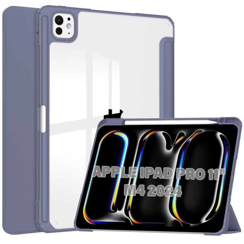 Чохол-книжка BeCover Soft Edge TPU з кріпленням Apple Pencil для Apple iPad Pro 11“ M4 2024 Purple (711716)