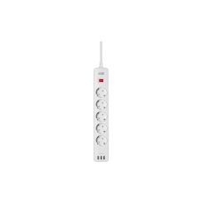 Мережевий фільтр 2E 5хSchuko, 2 м (2E-SP515M2USBWH)