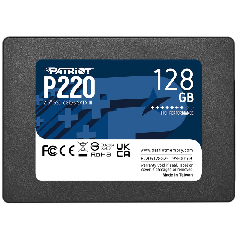 Накопичувач SSD 128GB Patriot P220 2.5“ SATAIII TLC (P220S128G25)