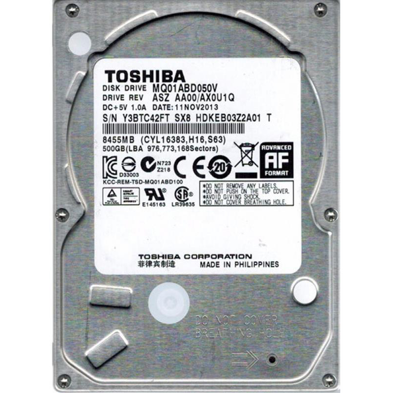 Накопичувач HDD 2.5“ SATA 500GB Toshiba 5400rpm 8MB (MQ01ABD050V) Refurbished