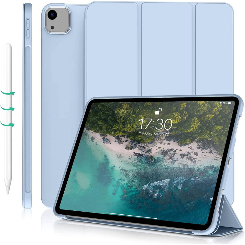 Чохол-книжка BeCover Tri Fold Soft TPU Silicone для Apple iPad Air 13“ M2 2024 Light Blue (711741)